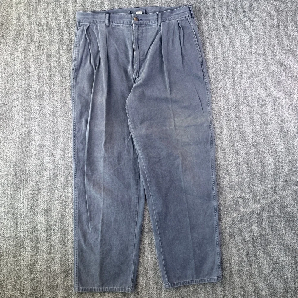 Vintage Polo Ralph Lauren Pants Mens 34x30 Blue Pleated Chino Andrew 90s